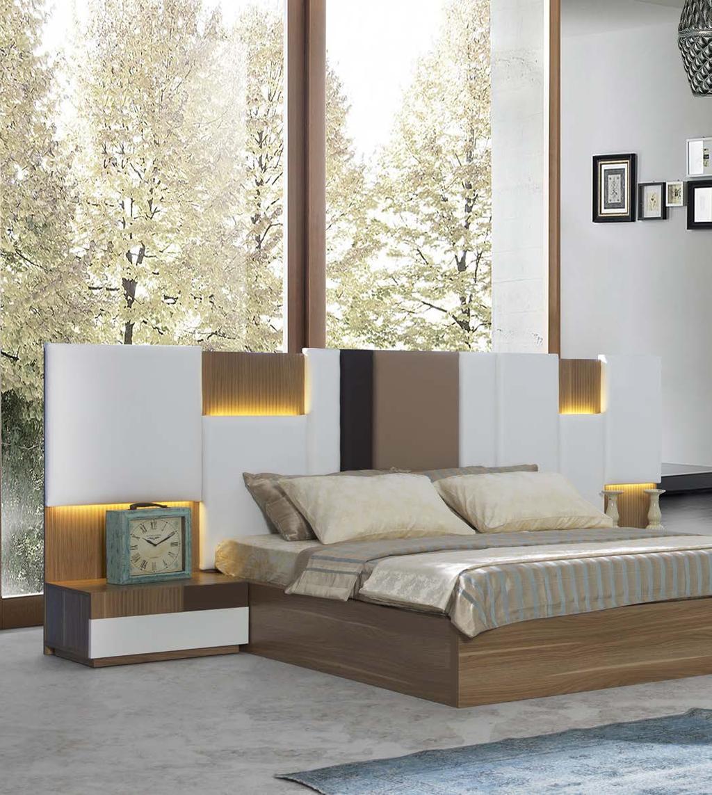 66 ceviz / walnut PALERMO YATAK ODASI PALERMO BEDROOM Çağdaş ve gelenekçi tasarım çizgileri bir arada!