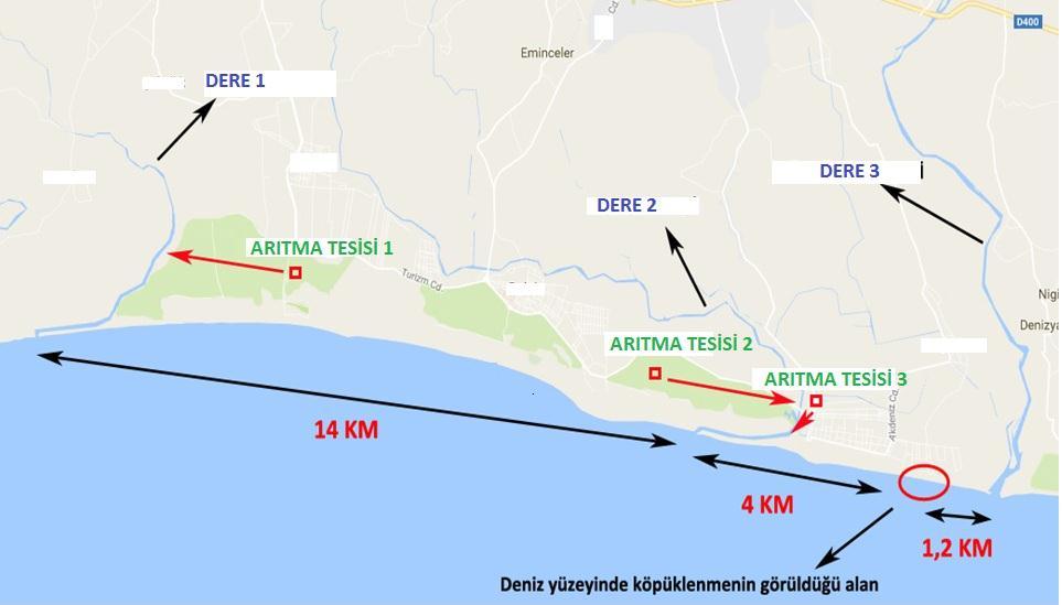 Örnek Olay Bu şikayet, Mavi Bayraklı plajların olduğu bir bölgede, belirli noktalarda görülen köpüklenme, koku ve kanalizasyon atığı kirliliklerine ilişkindir.