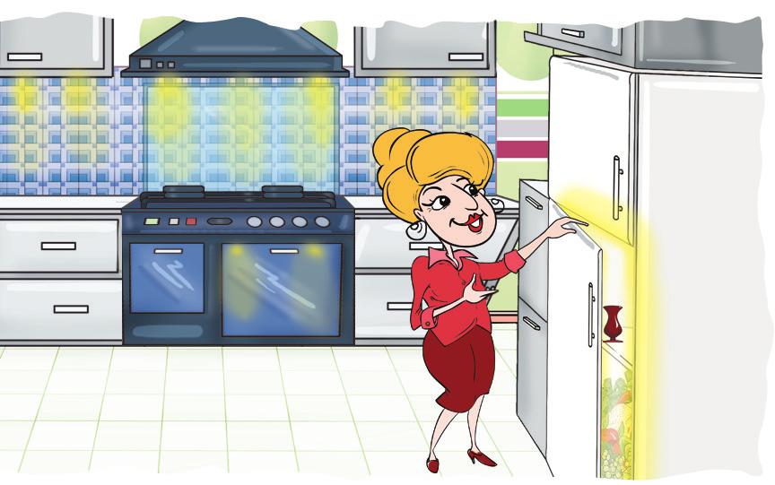 6. Ünite Buzdolabının yanına gittiğinizde ne istediğinize karar vermiş olunuz (Şekil 6.23). Şekil 6.23 Buzdolabının kapağını açık bırakmayınız.