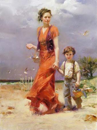 10. Ahmet Erhan, Oğul Pino Daeni, A Day At The Beach Anne ben geldim, üstüm başım Uzak yolların tozlarıyla perişan Çoktan paralandı ördüğün kazak Üzerinde yeşil nakışlar olan