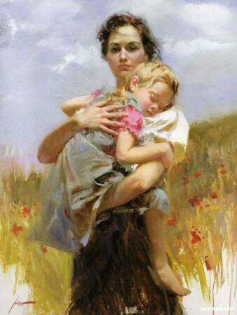 Pino Daeni, Mother and Child Unuttum, nasıldı annemin yüzü Unuttum, sesi nasıldı annemin.