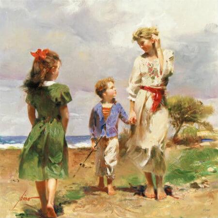 8. Yahya Kemal Beyatlı, Ufuklar Pino Daeni, Seaside Retreat Annemin naʹşını gördümdü; Bakıyorken bana sâbit ve donuk gözlerle. Acıdan çıldıracaktım.