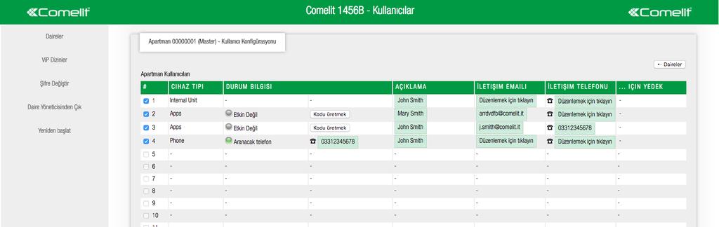 App Comelit otomatik yapılandırma için, kimlik oluşturmak ve göndermek gereklidir 1. App.