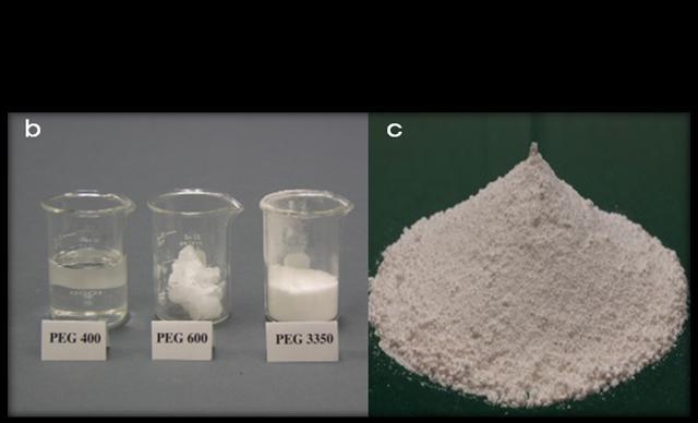 2.2. Polietilen Oksit Polietilen oksit (PEO) veya polietilen glikol (PEG), geniş bir molekül ağırlığı aralığına sahip sentetik bir poliesterdir. (OCH 2 CH 2 ) n genel formülü ile gösterilir.