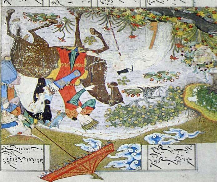 14 Resim 5. Sancar ile Yaşlı Kadın, Nizami Hamsesi, 1440-1443 (TSMK,R. 855, Y.20a) Osmanlı kuruluş dönemi giyim kuşamının önemli bir unsuru da kaftandır.