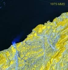 1975 tarihli Landsat MSS (sol), 1987