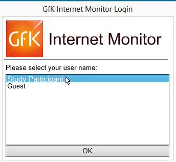 GfK Internet Monitör için kullanıcı seçimi Gizlilik sebeplerinden dolayı GfK Internet Monitör Yazılımının kurulu olduğu bilgisayarın kullanıcılarının değil sadece GfK Internet Monitor üyelerinin