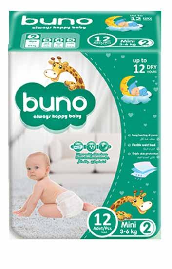 baby diaper Bebek Bez Buno baby capte l humidité jusqu'à 12 heures, grâce à la couche de sécheresse supplémentaire.