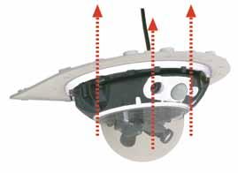 Kameranın dış mekan duvar aparatıyla monte edilmesi 69/132 Kameranın örtme plakasına montajı 5. Üç adet M4x25 mm alen vidasının sıkı oturup oturmadığını kontrol edin. 2.