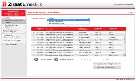 Çalışan bilgilerinin iletilmesi