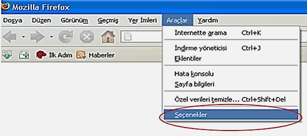 Ekrana gelen formda Proxy Sunucusu bölümünde yerel ağ için proxy sunucusu seçme özelliği aktif hale getirilmelidir. Adres alanına libpxy.cc.yildiz.edu.tr ve B.