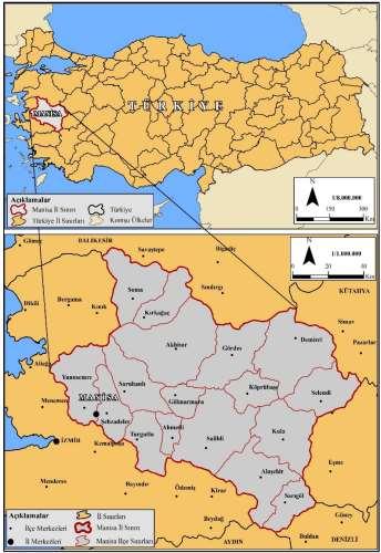 364 Saliha KODAY Ferdi AKBAŞ Cemal SEVİNDİ Atatürk Üniversitesi Sosyal Bilimler Enstitüsü Dergisi 2017 21(1): 359-379 bakımdan, Ege Bölgesi nin orta ve kuzeyinde olup, batısı Asıl Ege, doğusu ise İç