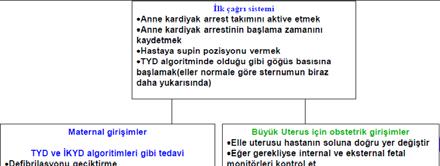 Gebelik durumunda kardiyak arrest nadir olmakla birlikte fatal seyretmektedir.