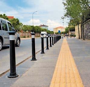 H: 750 mm - Ø: 89 mm Sabit Baba (Çelik) Fixed Bollard (steel) H: 650 mm - Ø: