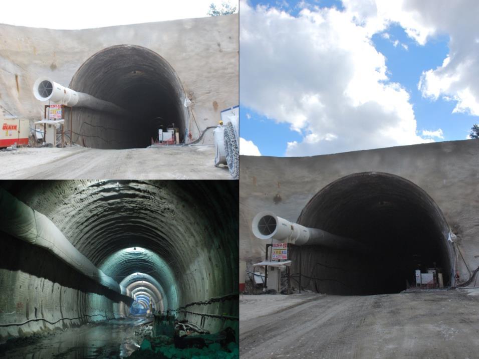 Şekil 4.43: Bursa- Yenişehir Tünel 6. T7 tüneli çıkışında 768,40 metre ilerlenmiştir. Tünel boyu 786 metredir. 59 ano kemer betonu dökümü yapılmıştır. T9 tüneli girişinde 537,37 metre ilerlenmiştir.