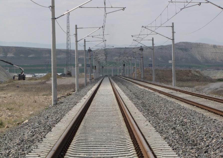 Şekil 4.6: Ankara-Konya hattı imalatları tamamlanmış. 4.1.8. Kullanılan tren setleri İspanya da yerleşik CAF firmasından temin edilen hızlı tren setleri 6 vagondan oluşmaktadır. Şekil 4.