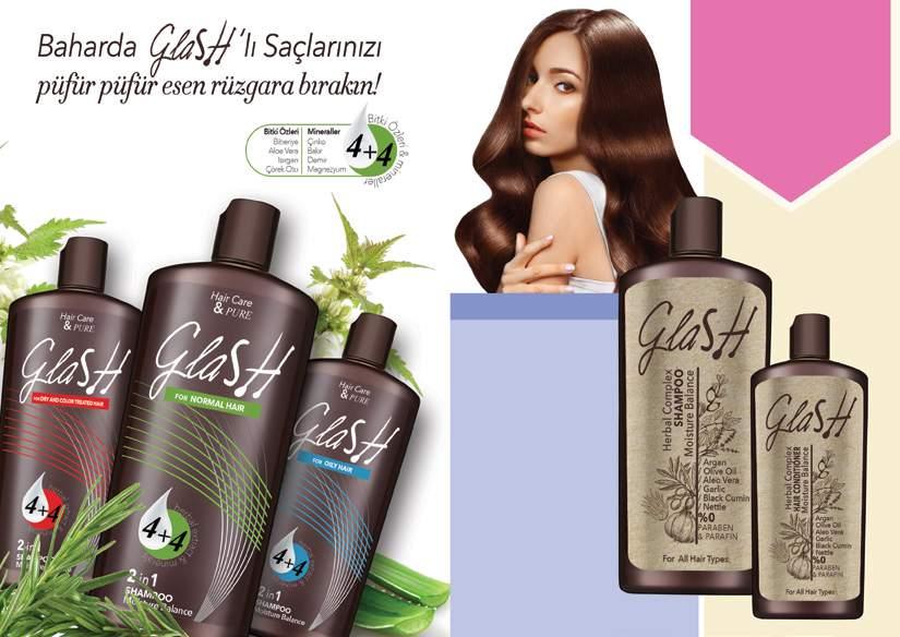 GLASH si arada Şampuan + Saç Kremi Kuru & Yıpranmış Saç Tipleri için 600 ml. - 788 Normal Saç Tipleri için 600 ml. - 790 Yağlı Saç Tipleri için 600 ml.