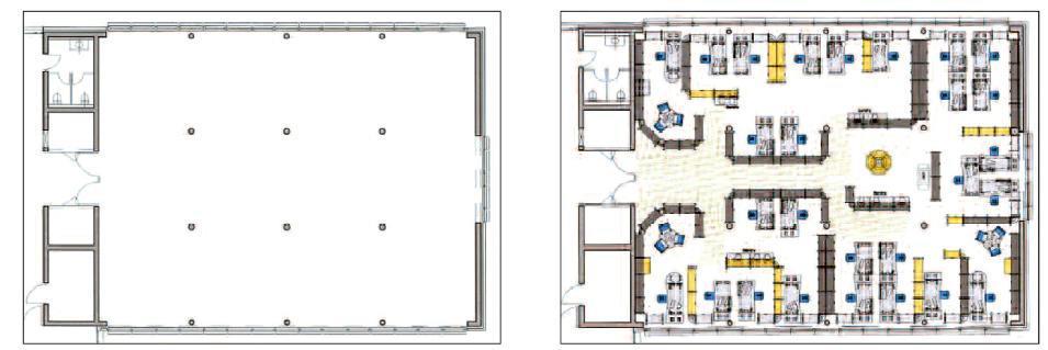 2. Grup Düzenli Plan Tipi Hücre düzenli plan tipi ile açık düzenli plan tipi arasında bir geçiş niteliğinde olan grup düzenli plan tipinde bulunan çalışma alanları 40-150 m² arasında değişmekte olup