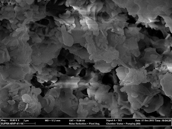 reaksiyonu sonrası SEM görüntüsü(20 kx- 433K,6/3/1). Resim 8.47.