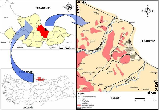 Frekans Oranı Metodu Kullanılarak Samsun İl Merkezinin Heyelan Duyarlılık Haritasının Üretilmesi 2010 tarihinde acı bir şekilde göstermiştir.