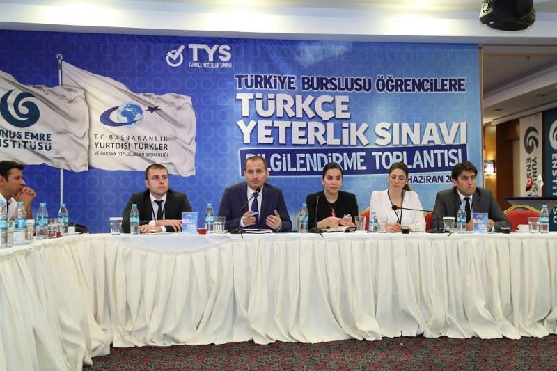 Türkiye Burslusu Öğrencilere Türkçe Yeterlik Sınavı 16 Haziran 2016 tarihinde eş zamanlı düzenlenen Türkiye Burslusu