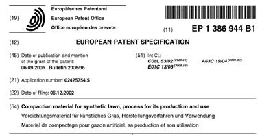Patent sonunda verilmiştir EPO dan cevap: Patent verilmiştir!