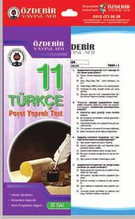 ÖZDEBİR ÖZEL EĞİTİM-ÖĞRETİM DERNEĞİ İ.İ. 11. Sınıf Poşet Yaprak Testler Türkçe 32 Test Fizik 32 Test Matematik 24 Test Kimya 32 Test T.C.