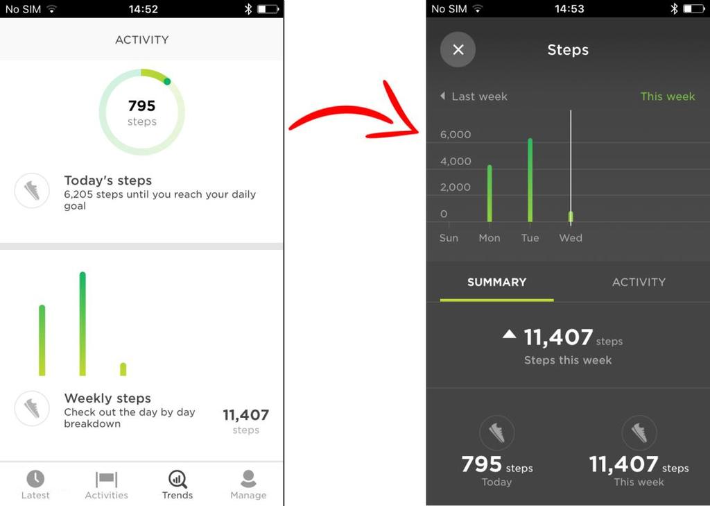 Fitness durumunuzu takip etme Etkinlik takibi hakkında TomTom Touch ürününüzü ne kadar aktif olduğunuzu takip etmek için kullanabilirsiniz.