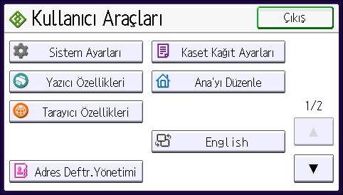 1. Başlarken Konfigürasyon ekranlarında varsayılan ayarları değiştirebilir veya ayarlayabilirsiniz. Yönetici Kimlik Doğrulama Yönetimi belirtildiyse yöneticinizle bağlantı kurun. 1.