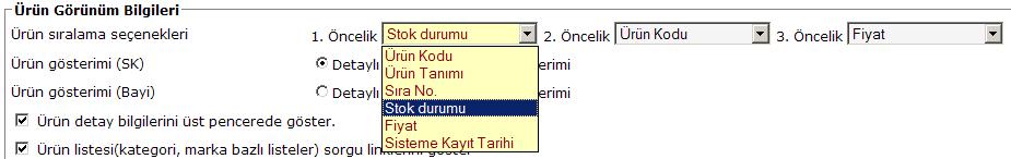 12 Ürün Sıralama Seçenekleri Yeni Versiyon ile eklenen bu özellik sayesinde son kullanıcı ekranlarında yer olan ürün listelerinde, ürünler sizin belirlediğiniz kriterler ile görüntülenir.