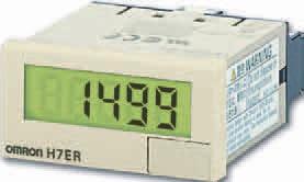 H7ER Toplam sayıcılar Self-powered tachometer The H7E series is available with large display with 8.6 mm character height.