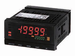 K3MA-J, -L, -F 1/8 DIN standart indikatörler Highly visible LCD display with 2 color (red and green) LEDs The K3MA series comes with a process meter, a frequency/rate meter and a temperature meter of