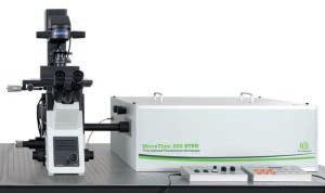 farklı uygulamalar MicroTime 200 STED Süper Çözünürlük Kapasiteli Zamana Bağımlı Konfokal Floresans Mikroskobu Ters mikroskop gövdesinine dayalı tam konfokal STED sistemi 50 nm altında optiksel