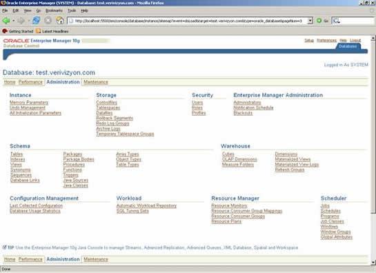 Şekil 7.3.5. Oracle Sorgu Yazma Ekranı-5 Ekrana veritabanı kullanıcıları hakkında genel bilgi içeren bir sayfa gelir.