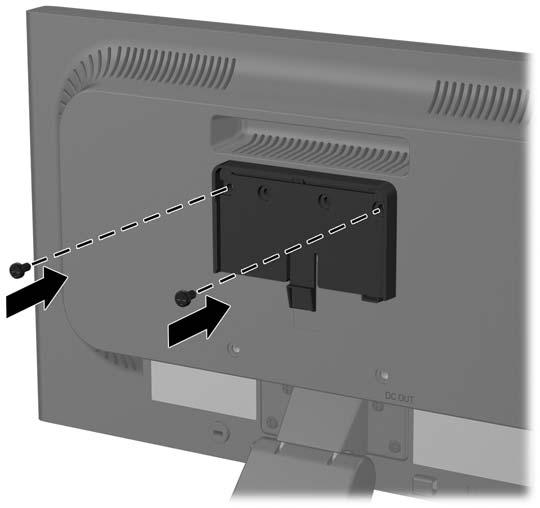 MultiSeat Bilgi İşlem Aygıtının Monitöre Takılması (Ayrıca Satılmaktadır) Bir MultiSeat bilgi işlem aygıtını yalnızca LE1851wt modelinin arkasına takabilirsiniz. 1.