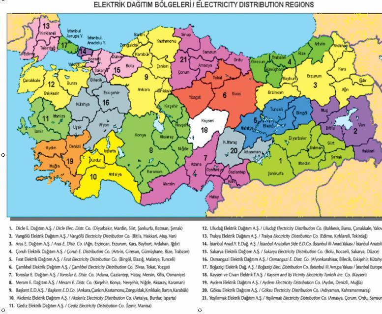 157.900 adet da m trafosundan olu an 52.830 MVA kurulu gücümüzle sorumluluk alan z ahilindeki 77adet il, 831 adet ilçe, 34.876 adet belde/köy ve hizmet alan zda kalan köy ba lar nda 309.