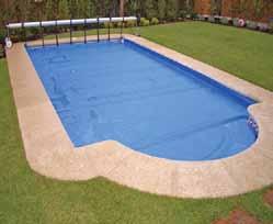 Havuz Örtüleri Pool Covers Made in ITALY ISOTERM SUMMER COVER WITH MULTILAYER MOUSSE Top side reinforced by a robust blue raffia; the lower side in contact with the water is covered by a