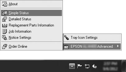 Yazıcıyı yazıcı sunucusu üzerinden kullanmak isterseniz, her bir istemcide yönetici ayrıcalıkları ile EPSON Status Monitor uygulamasını yüklemeniz gerekir.