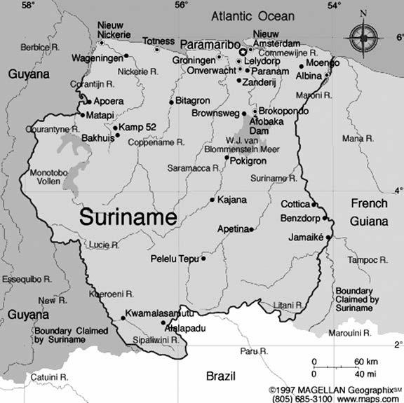 2. Ünite - Hollanda Sömürgeciliği 33 Surinam Harita 2.