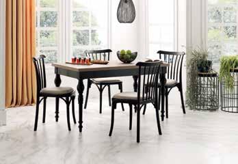 Gina Sandalye Beyaz rengin ferah ve asil etkisini klasik tasarım detaylarıyla buluşturan Olivia Mutfak Masası,