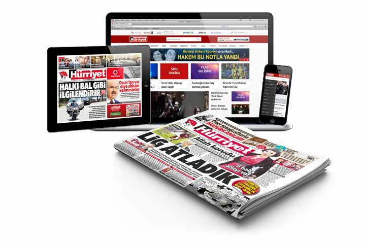 HÜRRİYET DÜNYASI HURRİYET.COM.TR Hürriyet, basılı medyadaki liderliğini internet haberciliğinde de sürdürmeyi iş hedeflerinin arasında görmektedir.