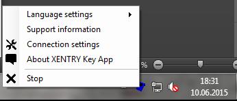 5 XENTRY Key App 5.1 Genel XENTRY Key App, bilgisayarınızın görev çubuğunda sembol olarak gösterilen bir Windows uygulamasıdır.