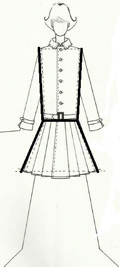 Şekil 17: Çarliston giysi formlarına örnekler Kaynak: Rachow, 1987, s:96 Çarliston stiliyle hazırlanmış kıyafetlerin dış kenarlarında Çarliston formu sağlandıktan sonra