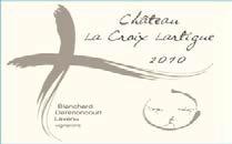 60 La Croix Lartigue Merlot-Cabernet Franc 2011 Kırmızı Sek şarap AOC- Castillon Côtes de Bordeaux / FRANSA 750 130.00 110.