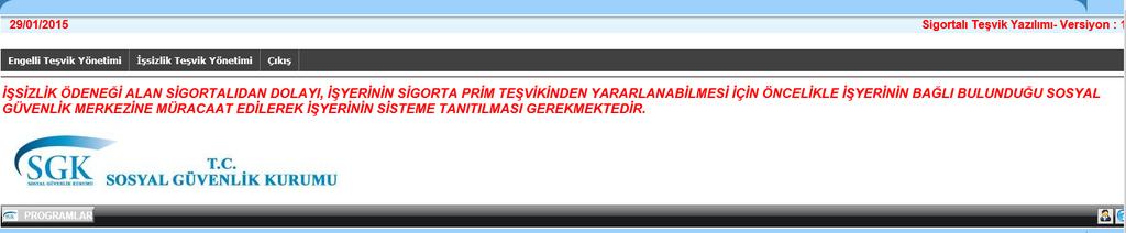 Eğer sigortalının İŞKUR da engellilik bilgisi varsa ekrana getirilir ve engellilik oranı yeterli ise çıkan kaydet butonuna tıklanarak