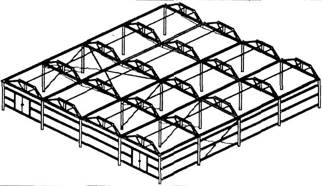 5.4. Çatı Şekillerine Göre Seralar: Seraların çatıları basit, beşik ve yuvarlak çatılı olabilir. Basit çatılı seralar tek yüzeyli ve seranın bir duvara dayanması ile olur.