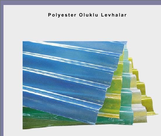 3.2.4 Seralarda Kullanılan Plastik Levhalar: Seralarda Kullanılan plastik levhalar polyester, PVC, Plexicam olarak sınıflandırılırlar: a) Cam lifleri kuvvetlendirilmiş Polyester Levhalar Polyester
