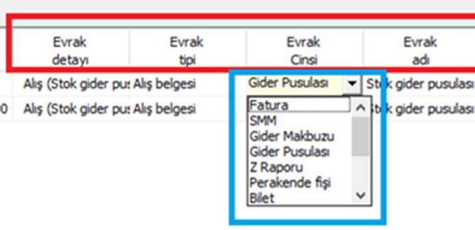 Böylece Muhtasar beyannamede evrak türü otomatik atanmış