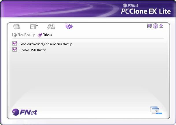 Others Sekmesi Load automatically on windows startup Enable USB Button Bu seçenek, Windows başladığında PCClone EX in