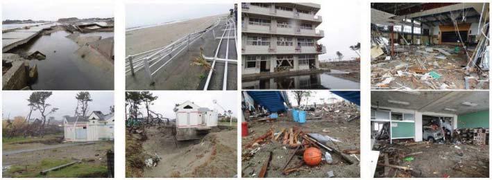 Tsunamiden hasar gören bu bölgelerdeki önemli bazı gözlemler aşağıda verilmektedir.